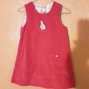 PETER RABBIT GIRLS RED DRESS SIZE 8A